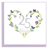 Quilling Card 25th Wedding Anniversary (LV270)