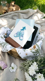 Quilling Card Knitted Blue Baby Booties (CG834)