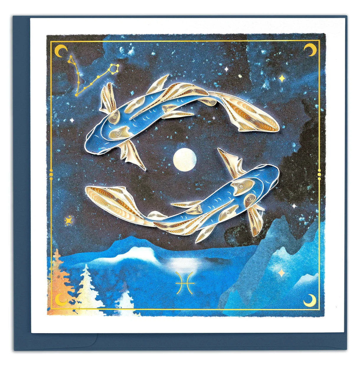 Quilling Card Zodiac Collection Pisces(bd110-Z)