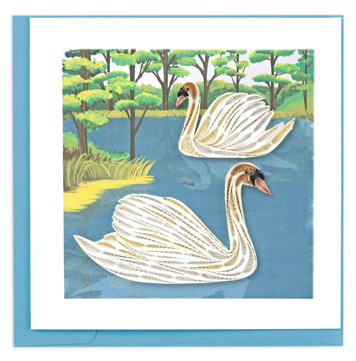 Quilling Card Two Swans (BL1441)