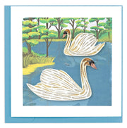 Quilling Card Two Swans (BL1441)