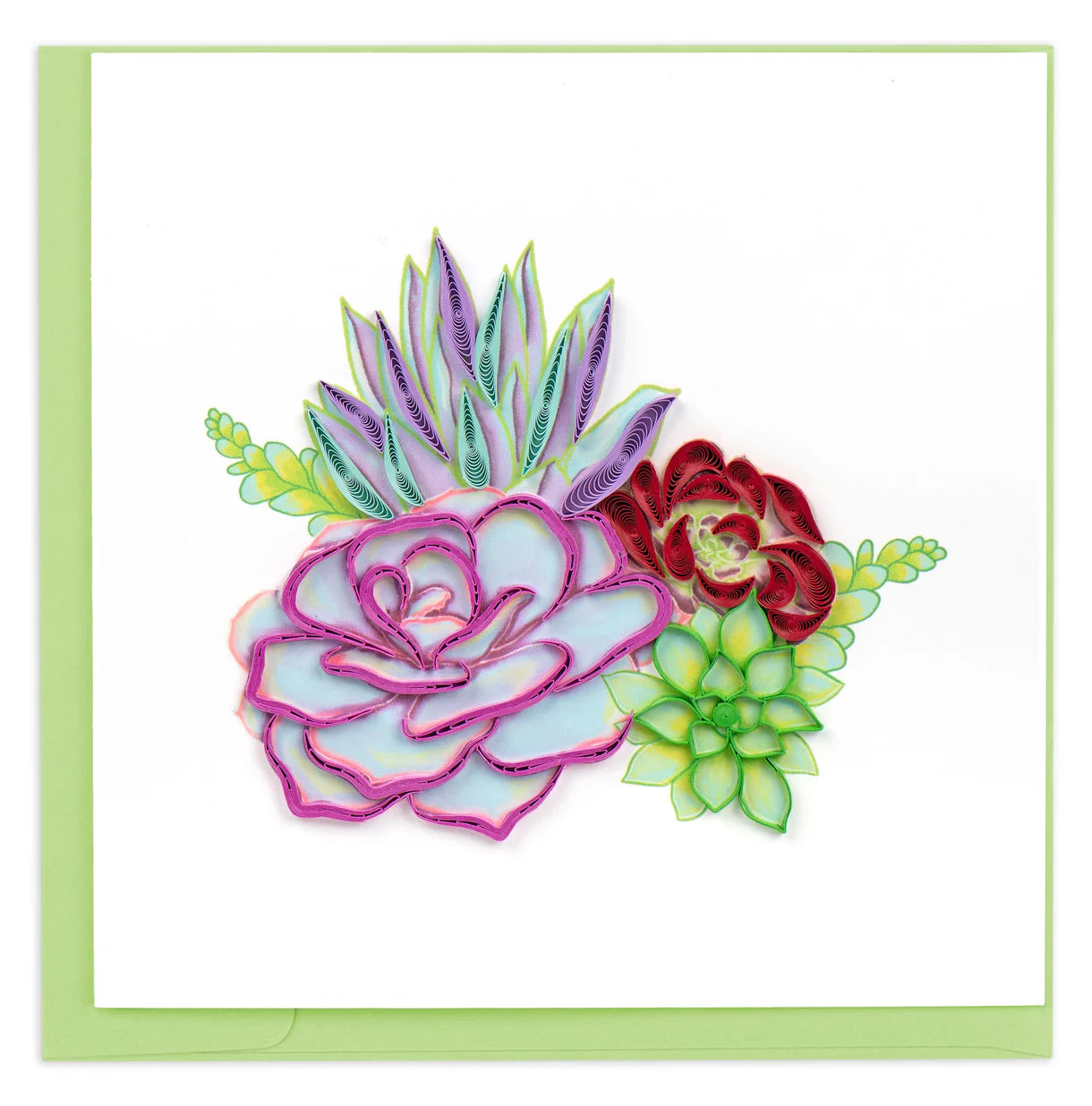 Quilling Card  Vibrant Succulents (BL1424)