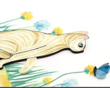 Quilling Card White Cat & Butterfly (bl1204)