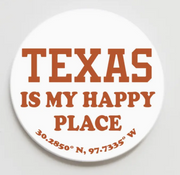 University of Texas Happy Place White Button