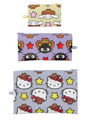 Baggu Flat Pouch Set - Hello Kitty & Friends Western