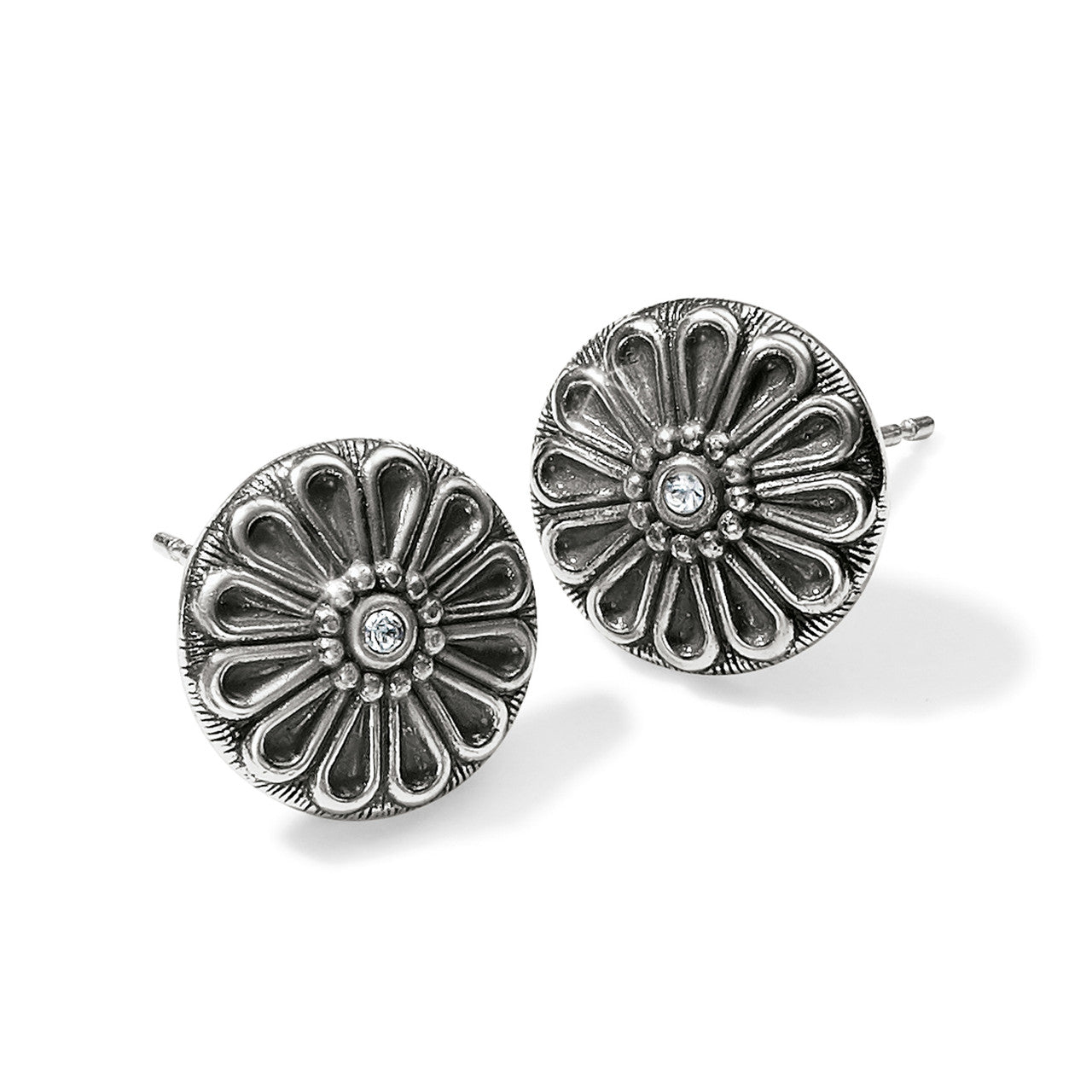 Brighton Clara Flower Mini Post Earrings (SLV)