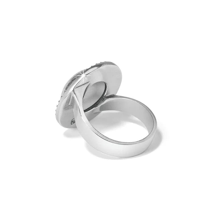 Brighton Meridian Geo Dew Domed Silver & Stone Ring (J63191)