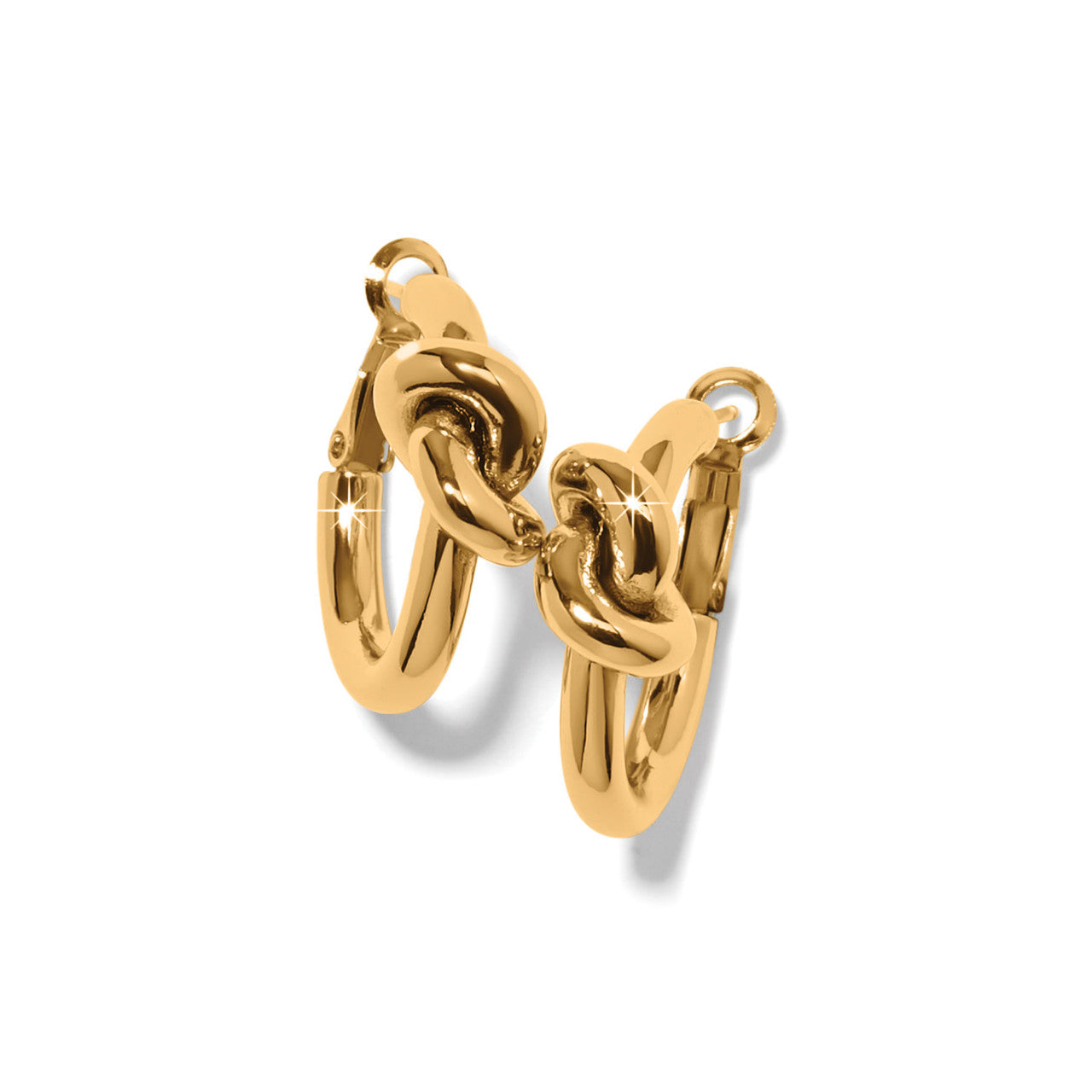 Brighton Interlok Gold Single Knot Hoop Earrings