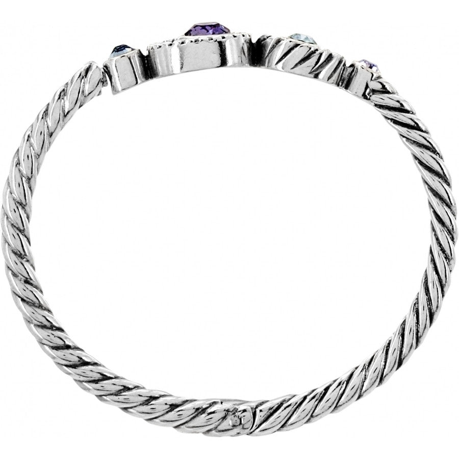 Brighton Halo Hinged Bracelet (SLV/TANZANITE)