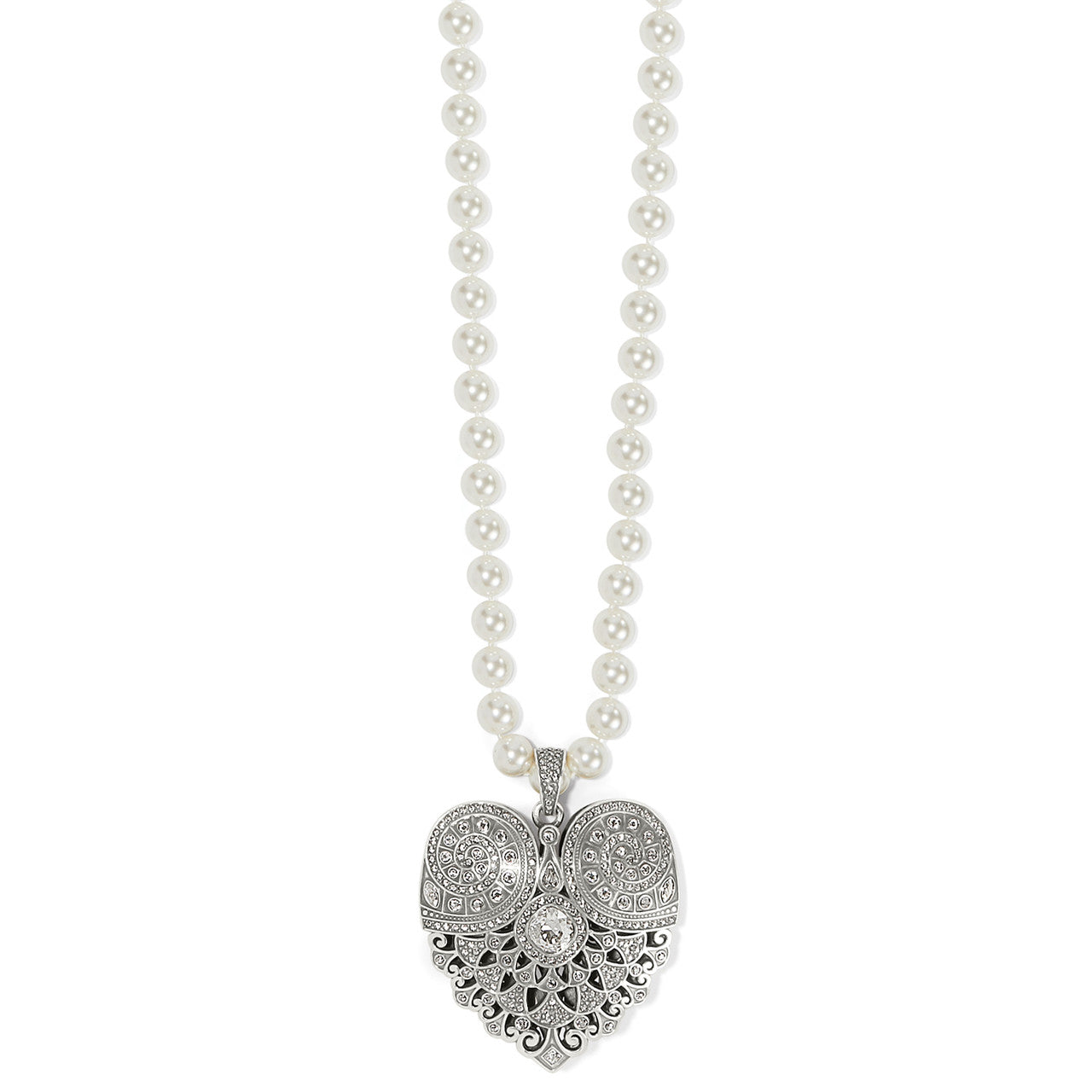 Brighton Mumtaz Pearl Heart Long Necklace (JL2652)