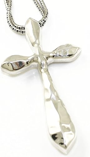 Brighton Bilbao Convertible Cross Silver Necklace (JL4452)