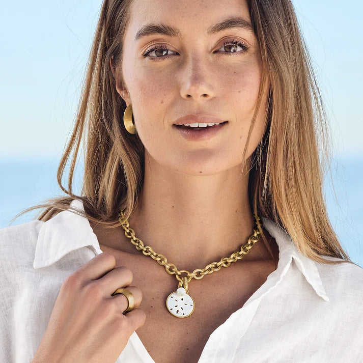 Brighton Del Mar Charm Brushed Gold Necklace (JM0006)