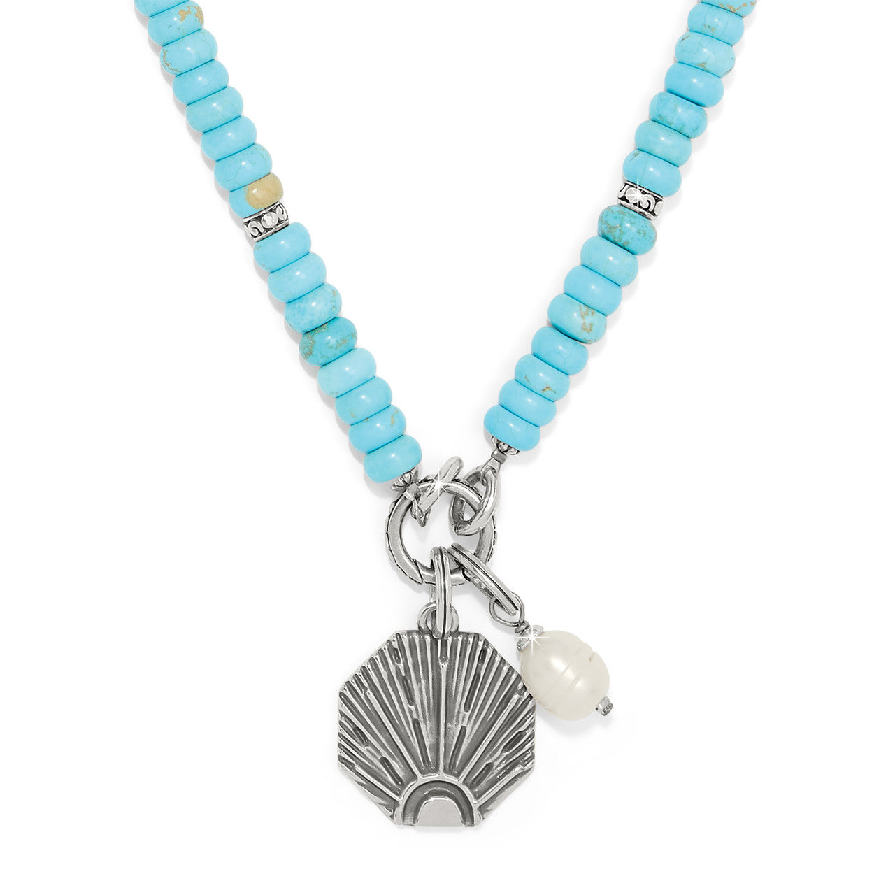 Brighton Token Charm Turquoise Necklace