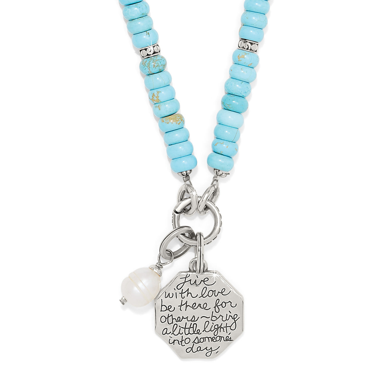 Brighton Token Charm Turquoise Necklace