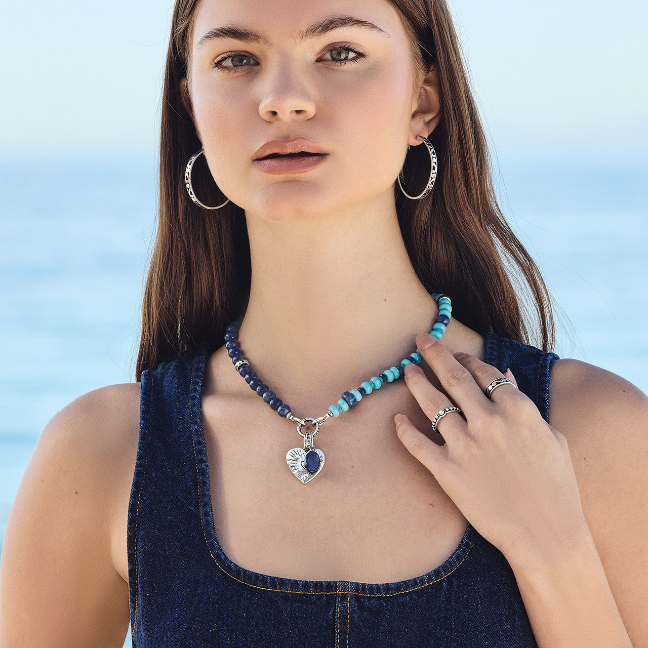 Brighton Token Lapis Turquoise Necklace