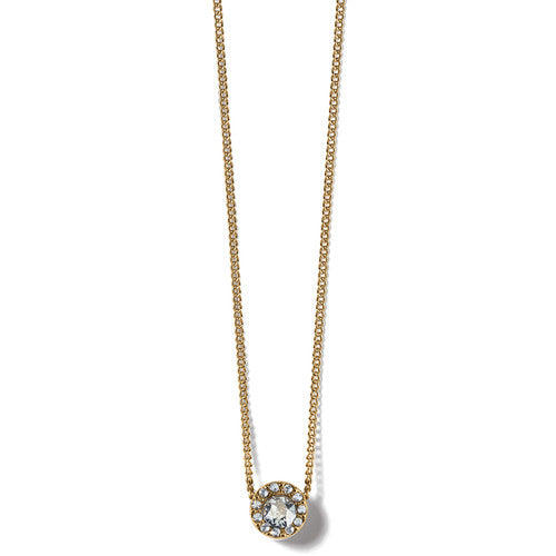 Brighton Illumina Mini Gold Solitaire Necklace (JM0072)