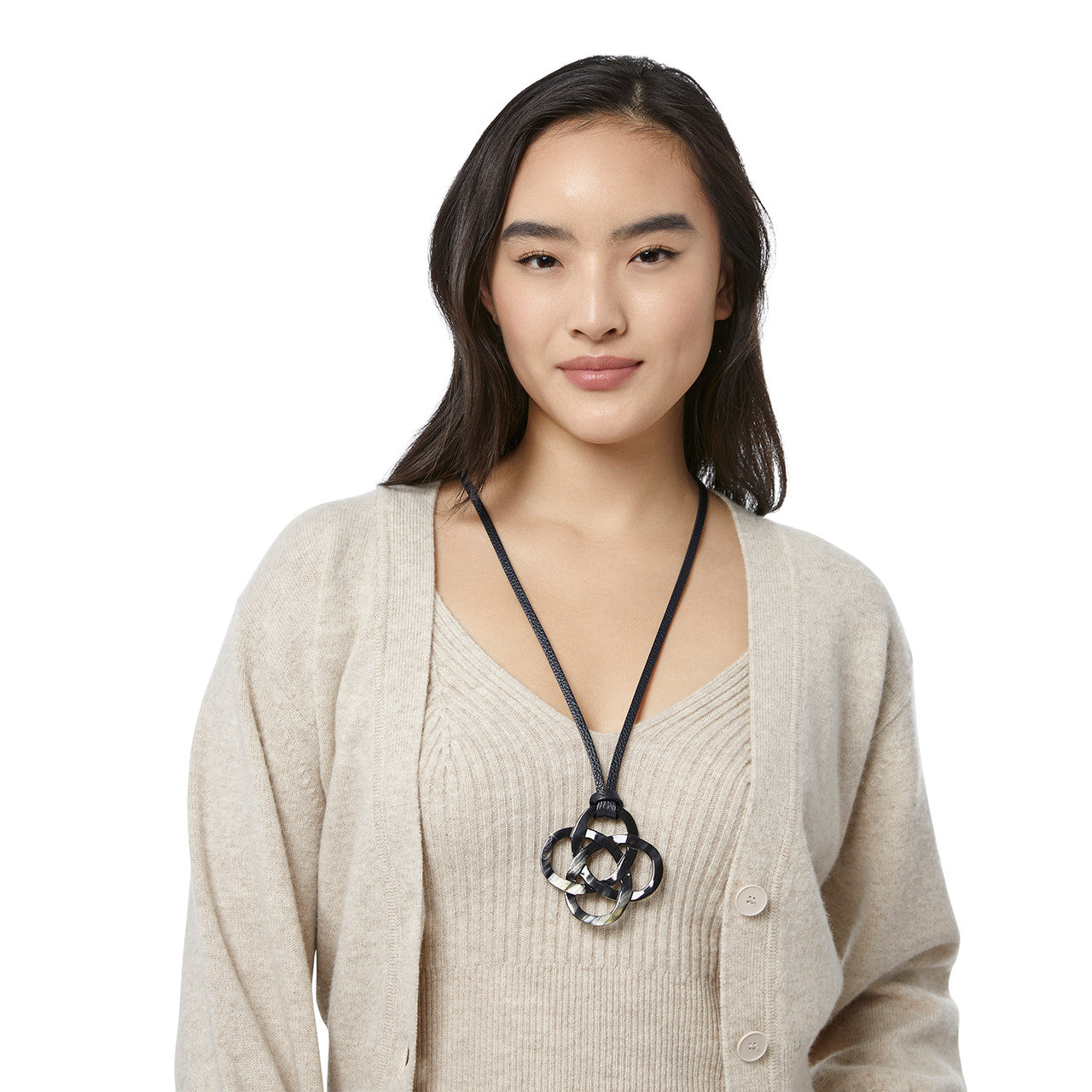 Brighton Interlok Black Horn Necklace (JM7330)