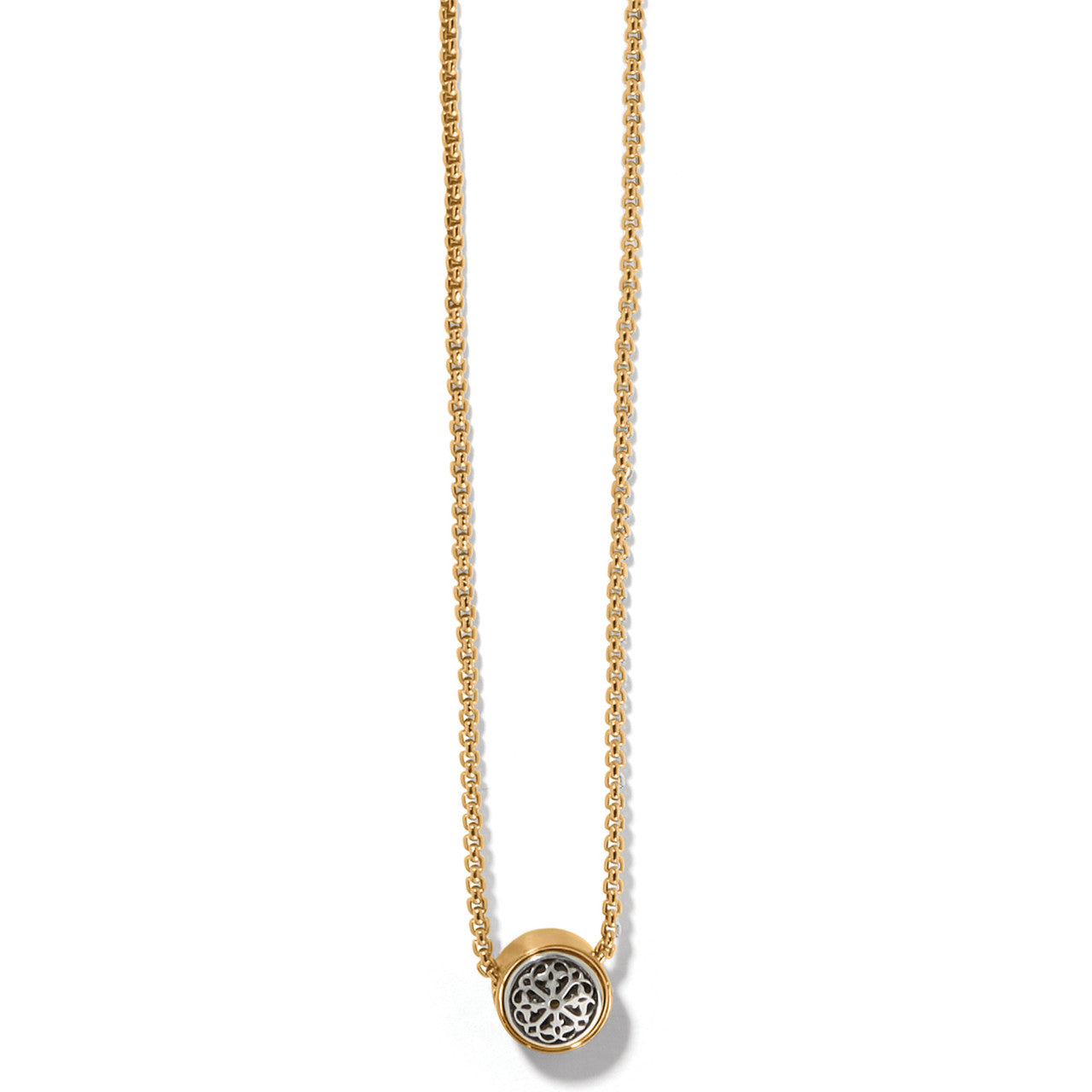 Brighton Ferrara Two-Tone Luce Mini Pendant Necklace (JM7437)