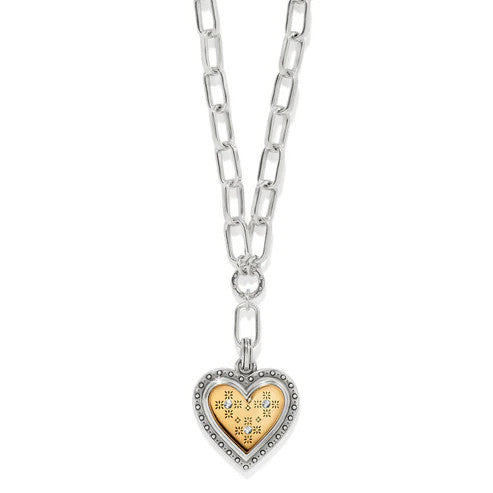 Brighton Mosaic Heart Two Tone Necklace (JM7612)