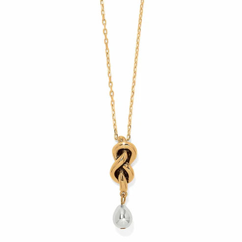 Brighton Interlok Single Knot Two Tone Necklace (JM7725)