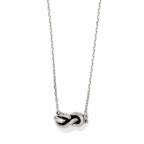 Brighton Interlok Single Knot Petite Silver Necklace (JM7726)