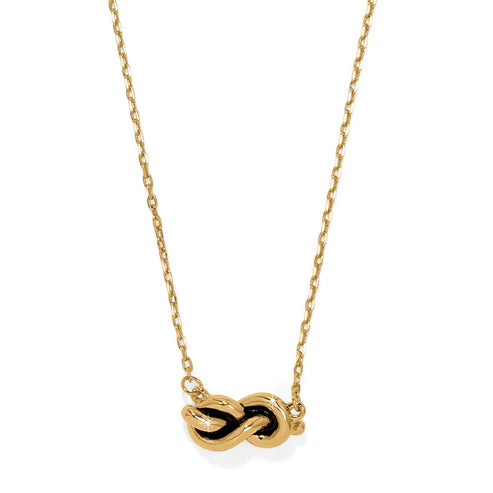 Brighton Interlok Single Knot Petite Gold Necklace (JM7727)