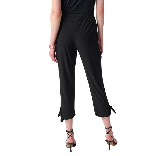 Joseph Ribkoff Tie Detail Crop Pant (241111-11) BLK
