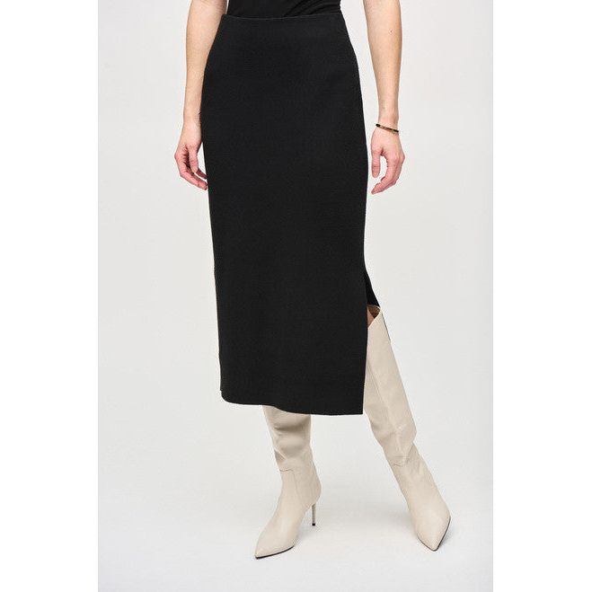 Joseph Ribkoff High Rise Midi Solid Skirt (243967) BLK