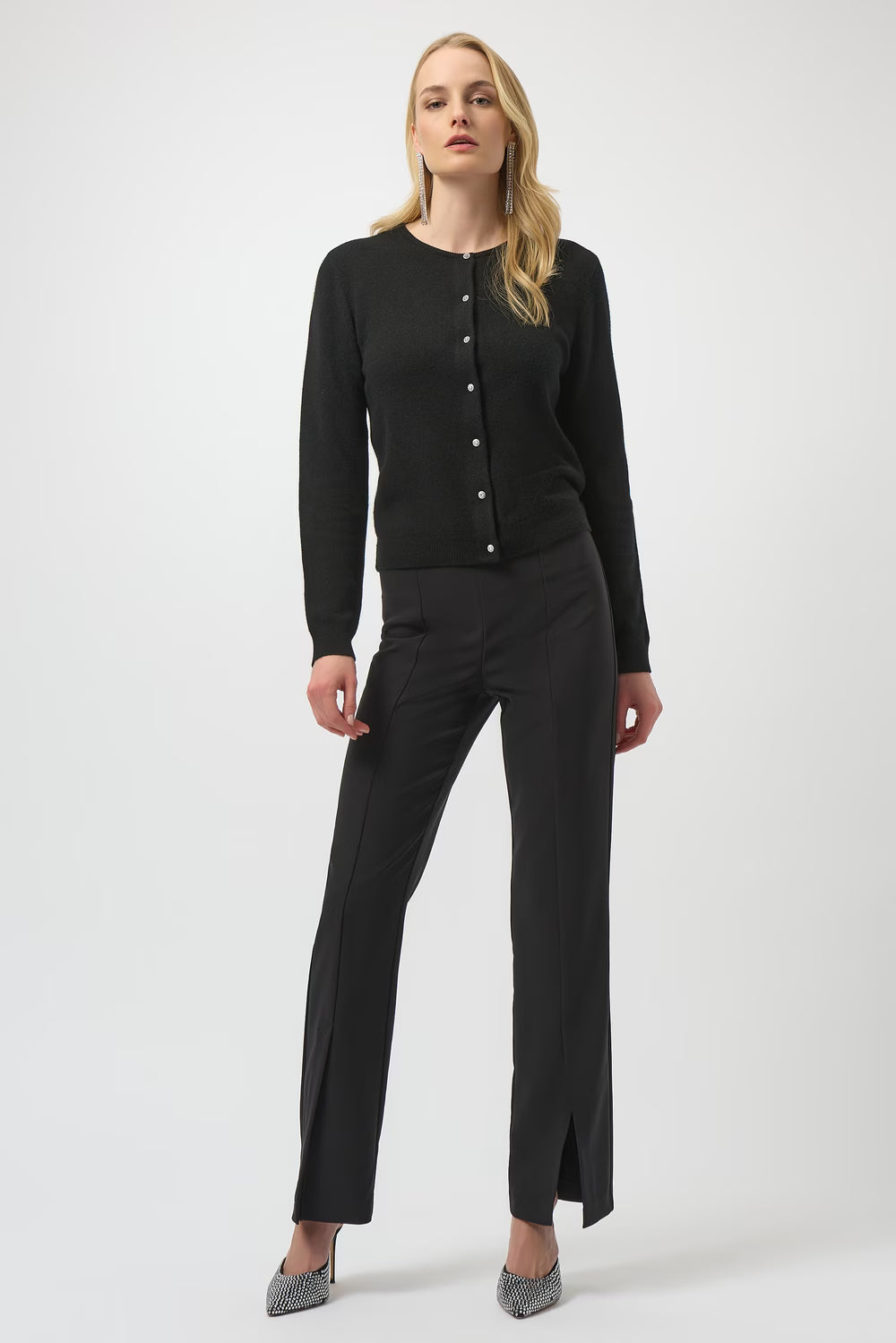 Joseph Ribkoff Cashmere Black Cardigan Sweater (2 Colors)