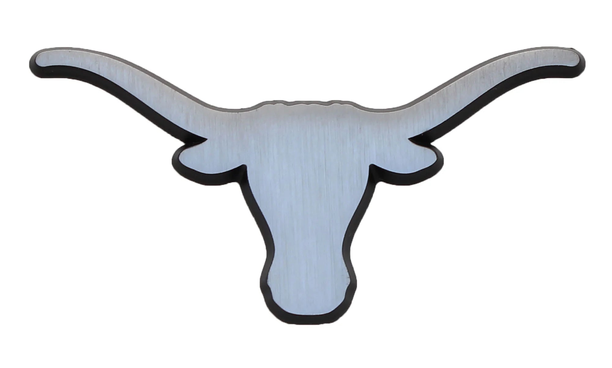Longhorn Matte Brushed Metal Auto Vehicle Medallion (LHV-Matte)