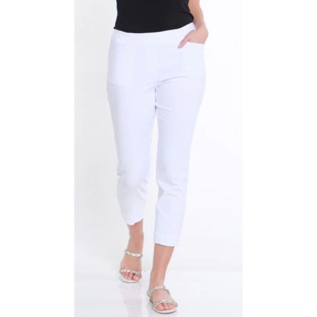 Multiples Pull On Crop Pant (4 Colors) (M12713PM)