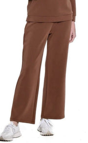 Multiples Petite Wide Band Pull On Wide Leg Ankle Pants (4 Colors)