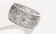 Brighton Mamounia Hinged Silver Bangle (JF3741)