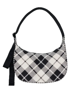 Baggu Medium Nylon Crescent Bag - Mixed Plaid