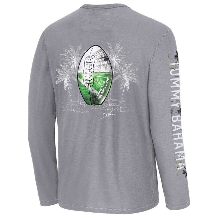 Texas Longhorn Tommy Bahama Sport Oasis End zone Lux Tee (St227206BR) (Shadow)