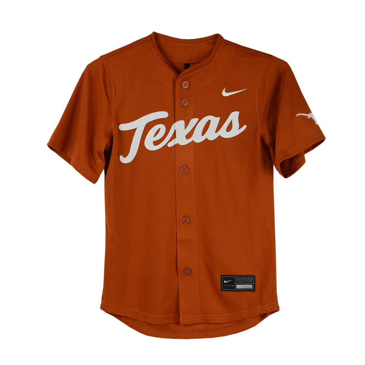 Nike Texas Longhorn Youth Limited Full Button Baseball Jersey (3