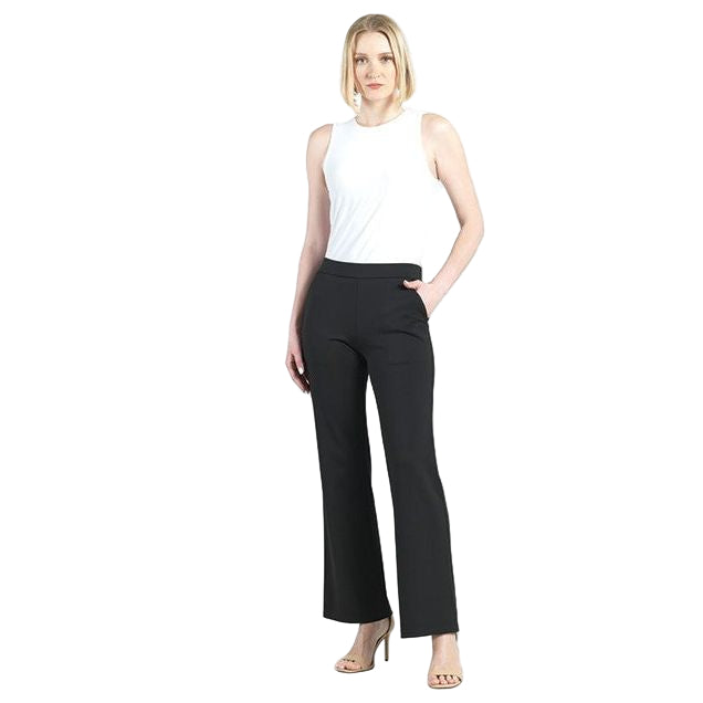 Clara Sun Woo Solid Black Pull On Pant (PT42A)