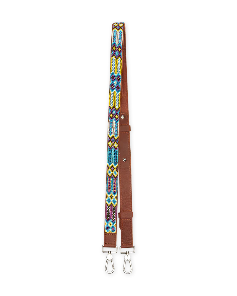 Consuela Blueberry Leather Slim Crossbody Strap