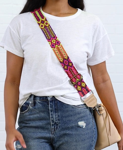 Consuela Bubbles Friendship Bracelet Wide Woven Crossbody Strap (XBSP2094BBLEOS)