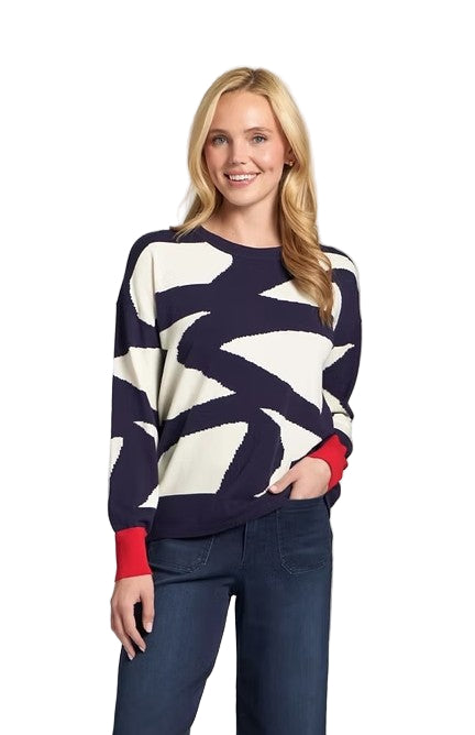 APNY Graphic Pullover with Contrast Cuff (SW145)