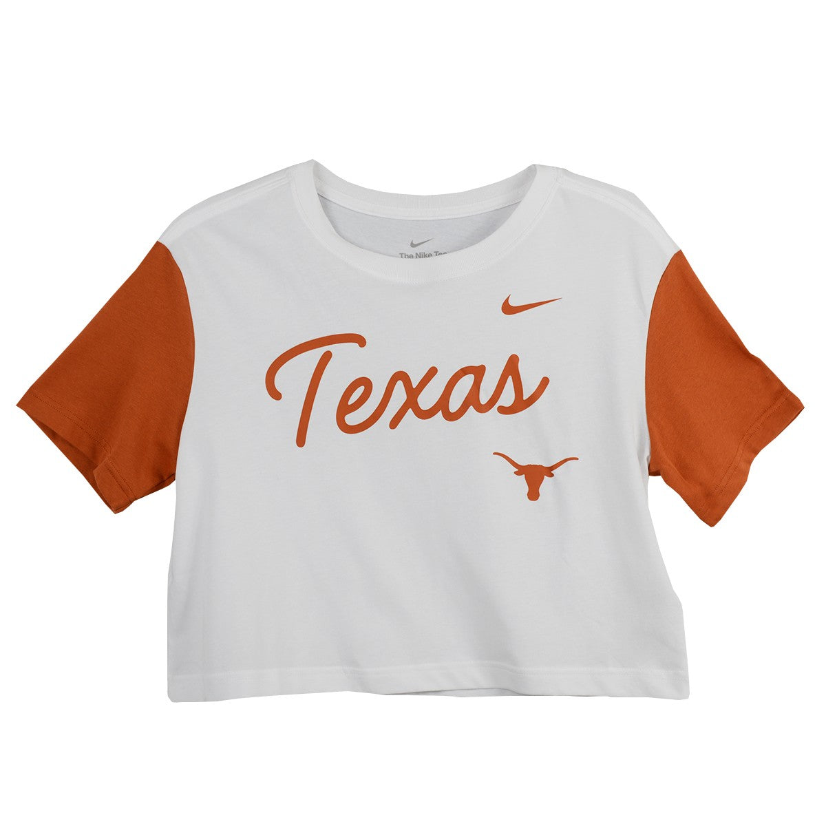 Texas Longhorn Nike Women's Crop Script Texas Tee ( 01D4-08DX-TXE-8Z )