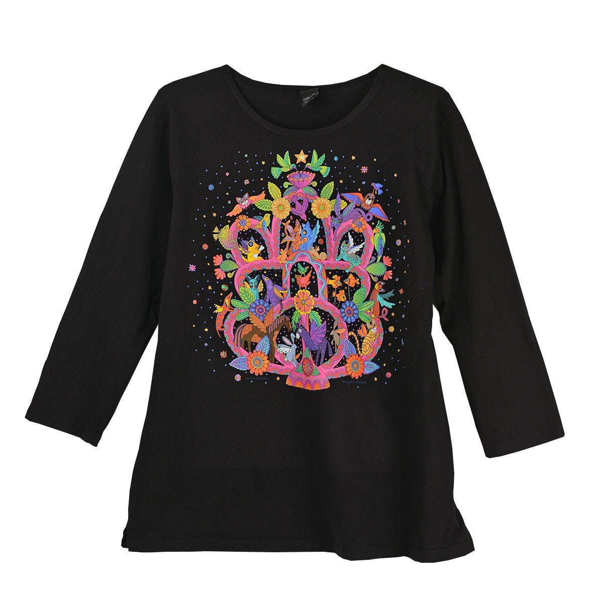 Sabaku Arbol De Los Angelitos 3/4 Sleeve Black Tee *Limited Edition*