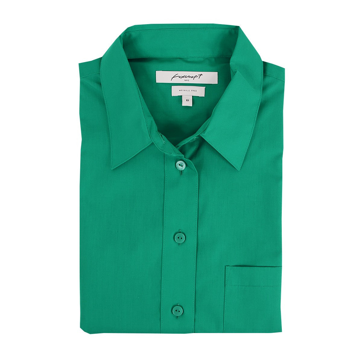 Foxcroft Long Sleeve CVC Green Lake Shirt (105105)