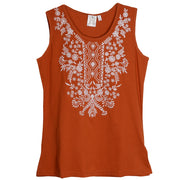 Parsley & Sage Carol Embroidered Sleeveless Tank (2 Colors) (19W256A)