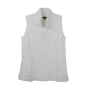 Shana Puffer Mock Neck Solid White Tunic