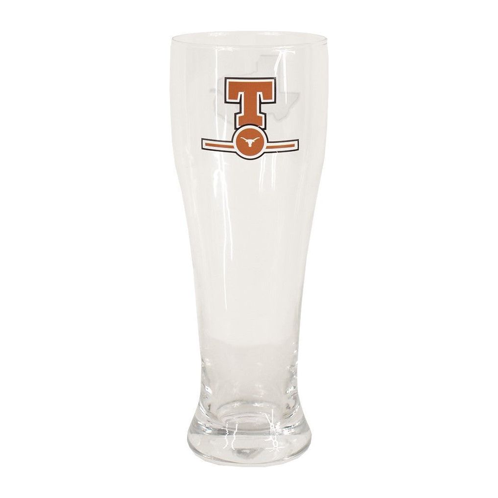 Texas Longhorn Letterman Pilsner Glass (218-G16PIL-2)