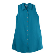 Toofan Linen Sleeveless Back Button Dress (4 Colors)