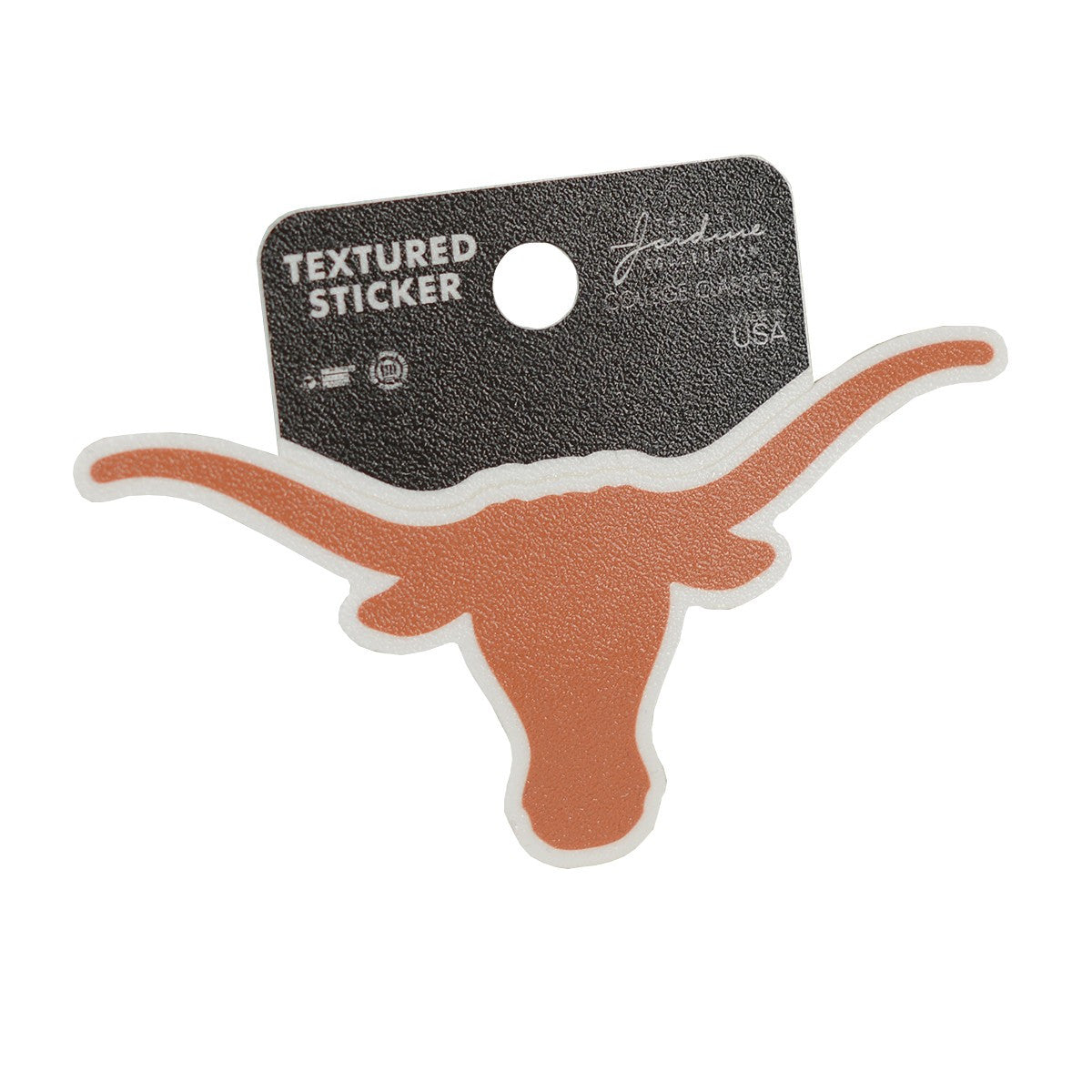 Texas Longhorn Textured Logo Sticker