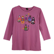 Sabaku Catryoshka Cat Russian Dolls 3/4 Sleeve Tee (DESDUSK)