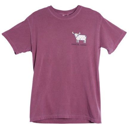 Austin the Hometown Steer Heart Tee